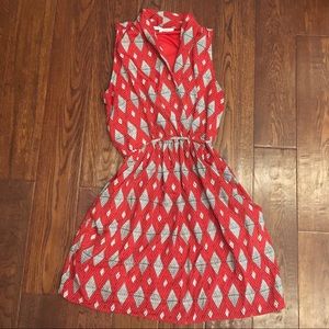 Collective Concepts - Red geometrical Shirt Dress